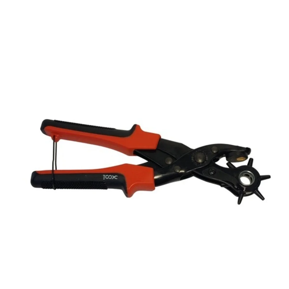 Xool Revolving Hole‎ Punch Pliers Tool Kit Red Black XL0028 Leather Belt Craft